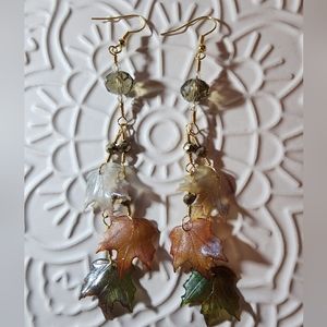 Falling leaf earrings